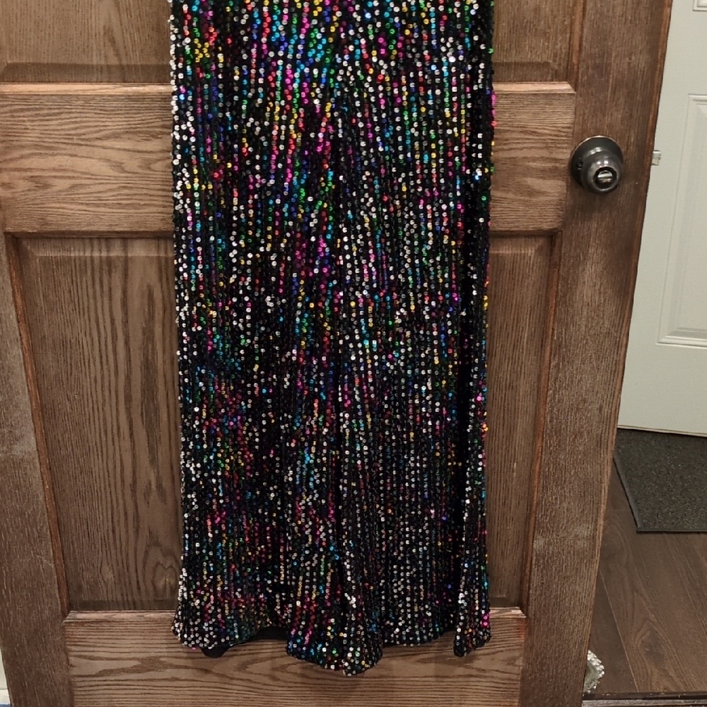 Fashion Nova Black Multicolor Sequin Jumper - Picture 7 of 8